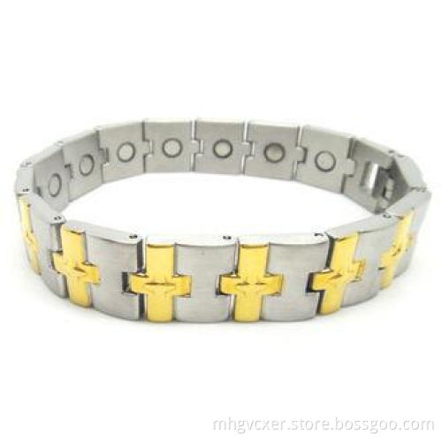 3000 Gauss IP gold Magnetic Health Bracelets for mens Unise